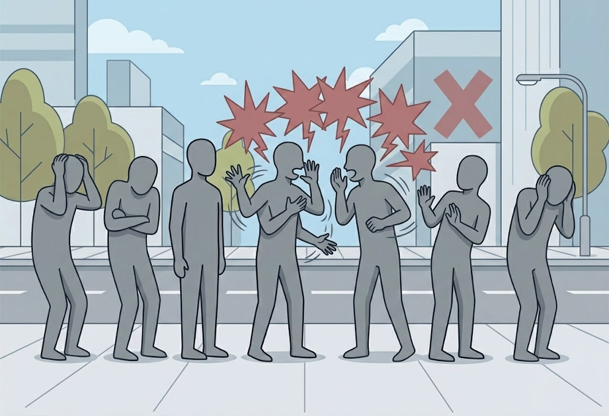 列での大声・騒音はNG